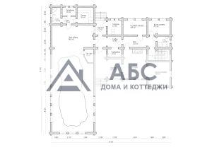 Проект одноэтажного дома «Аль Таяр» с бассейном из бревна - 3