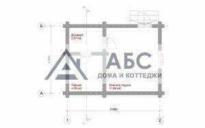 Проект одноэтажной бани «Банька-Встанька» из бревна - 3