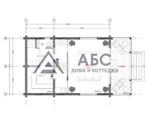 Проект одноэтажной бани «Крикет 2» из бруса - 3