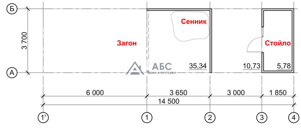 Проект конюшни «Конюшня-1» из бруса - 3