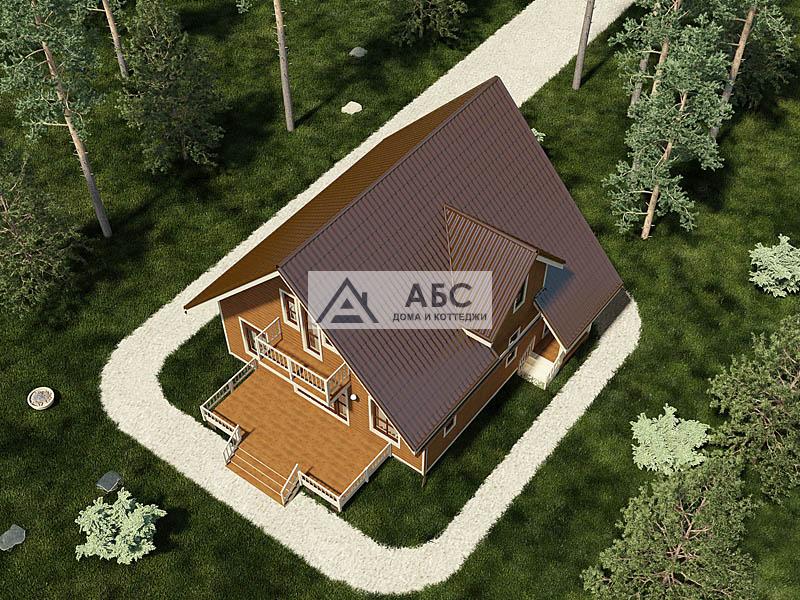 Проект одноэтажного дома «Скрипка» из бруса - 13