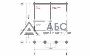 Проект одноэтажной бани «Идем в баню» из бревна - 3