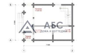 Проект одноэтажной бани «Яхрома» из бревна - 3