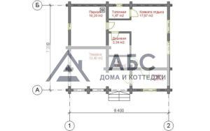 Проект одноэтажной бани «Славянка» из бревна - 3