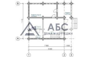 Проект одноэтажной бани «Правильная русская баня» из бревна - 3