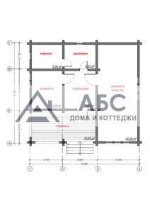 Проект одноэтажной бани - гостевого дома «Аленушка» из бруса - 3