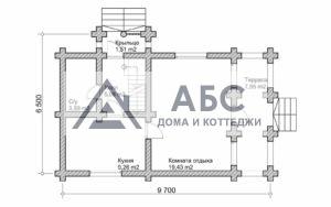 Проект одноэтажной бани «Ойкумена» из бревна - 3