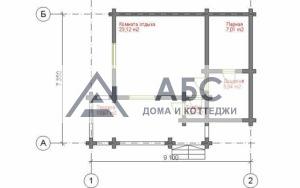 Проект одноэтажной бани «Даренка» из бревна - 3