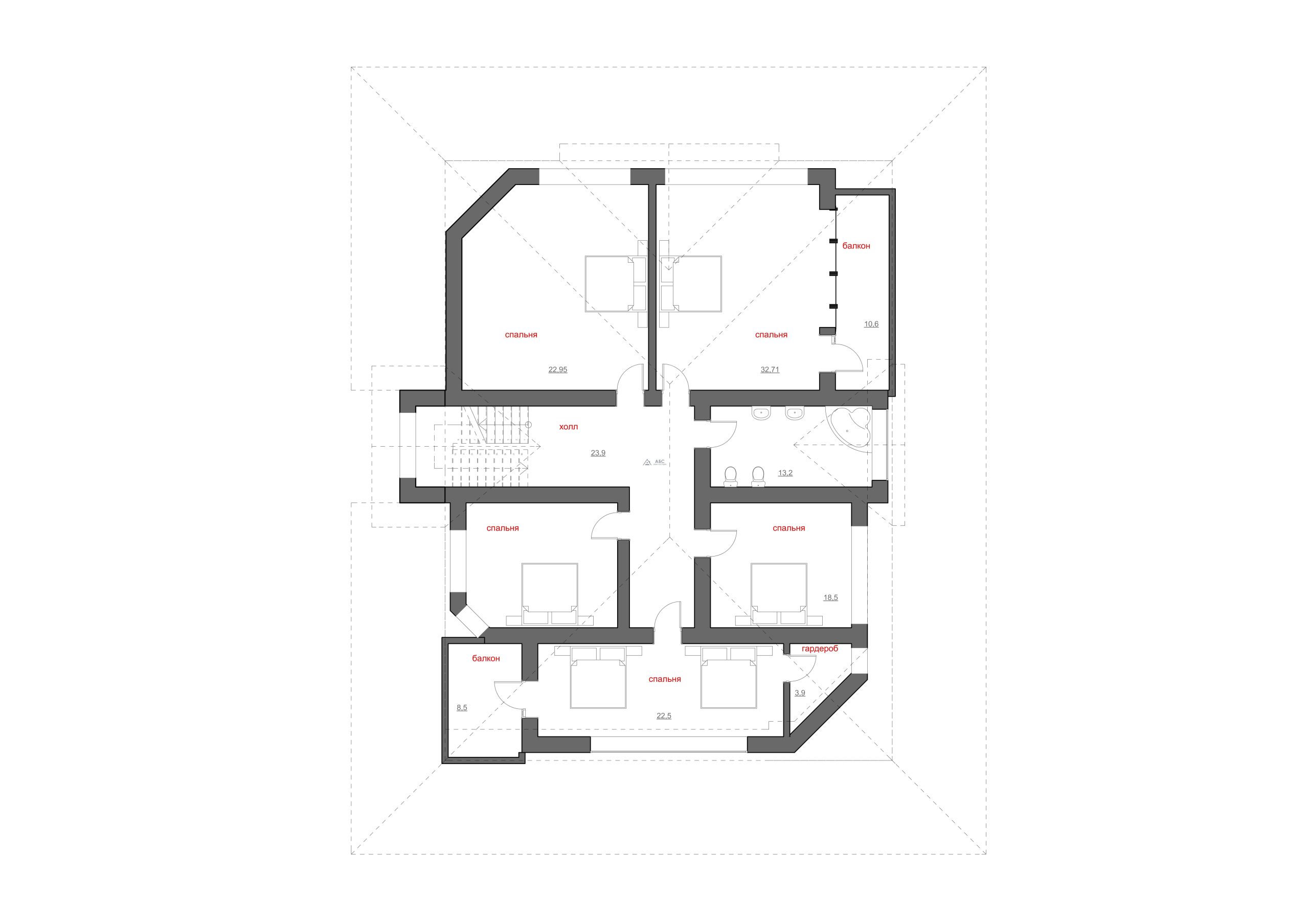 Проект одноэтажного коттеджа «Клаус» из газобетона - 5