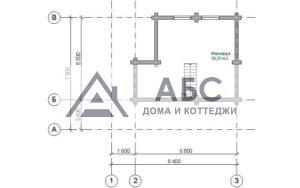 Проект одноэтажной бани «Лямура» из бревна - 4