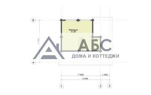 Проект одноэтажной бани «Рапунцель» из бревна - 4