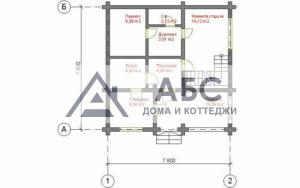 Проект одноэтажной бани «Лекса» из бревна - 3