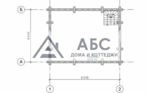 Проект одноэтажной бани «Лаконика» из бревна - 4