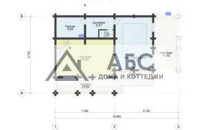 Проект одноэтажной бани «Лукашин и К» из бревна - 3