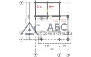 Проект двухэтажной бани «Зигзаг у Дачи» из бревна - 3