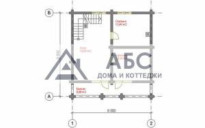 Проект одноэтажной бани «Русский пар» из бревна - 4
