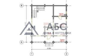 Проект одноэтажной бани «Русский пар» из бревна - 3