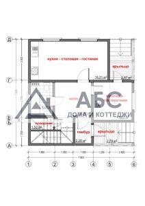 Проект одноэтажного дома «Золотой ключик-2» из бруса - 3