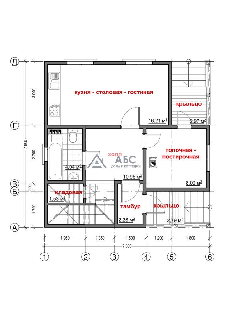 Проект одноэтажного дома «Золотой ключик-2» из бруса - 3