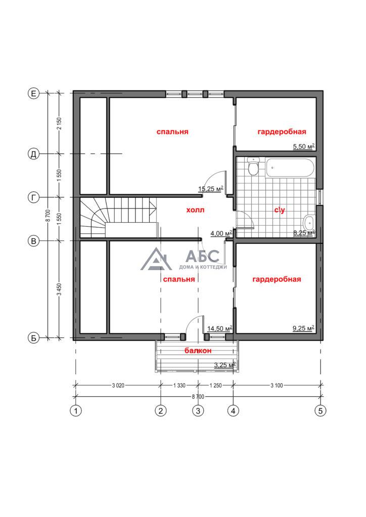 Проект одноэтажного дома «Скрипка» из бруса - 4