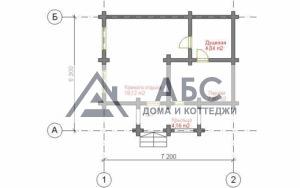 Проект одноэтажной бани «Светлушка» из бревна - 3