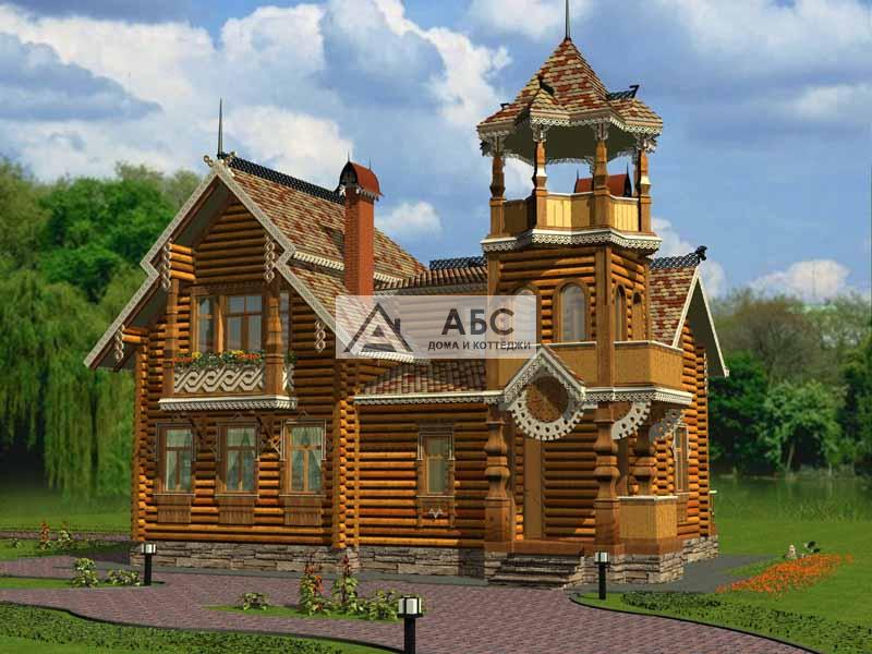 Проект одноэтажной деревянной дачи. Арх. М.А.Кузьмин (1877г.) из бруса - 2
