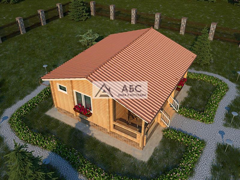 Проект одноэтажной бани - гостевого дома «Аленушка» из бруса - 12