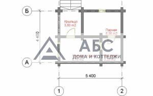 Проект одноэтажной бани «Жар и пар» из бревна - 3