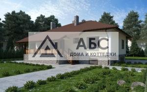 Проект одноэтажного коттеджа «Волчок» из газобетона - 1