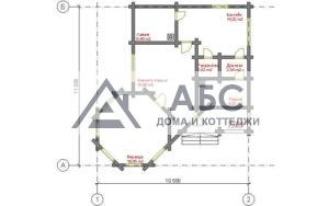 Проект одноэтажной бани «Анталия» из бревна - 3