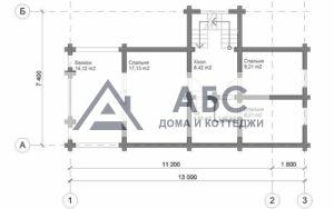 Проект одноэтажной бани «Веселые парильщики» из бревна - 4