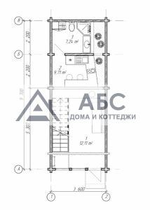 Проект двухэтажного бунгало «Бунгало 3» из бруса - 3