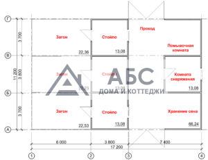 Проект конюшни «Конюшня-2» из бруса - 3