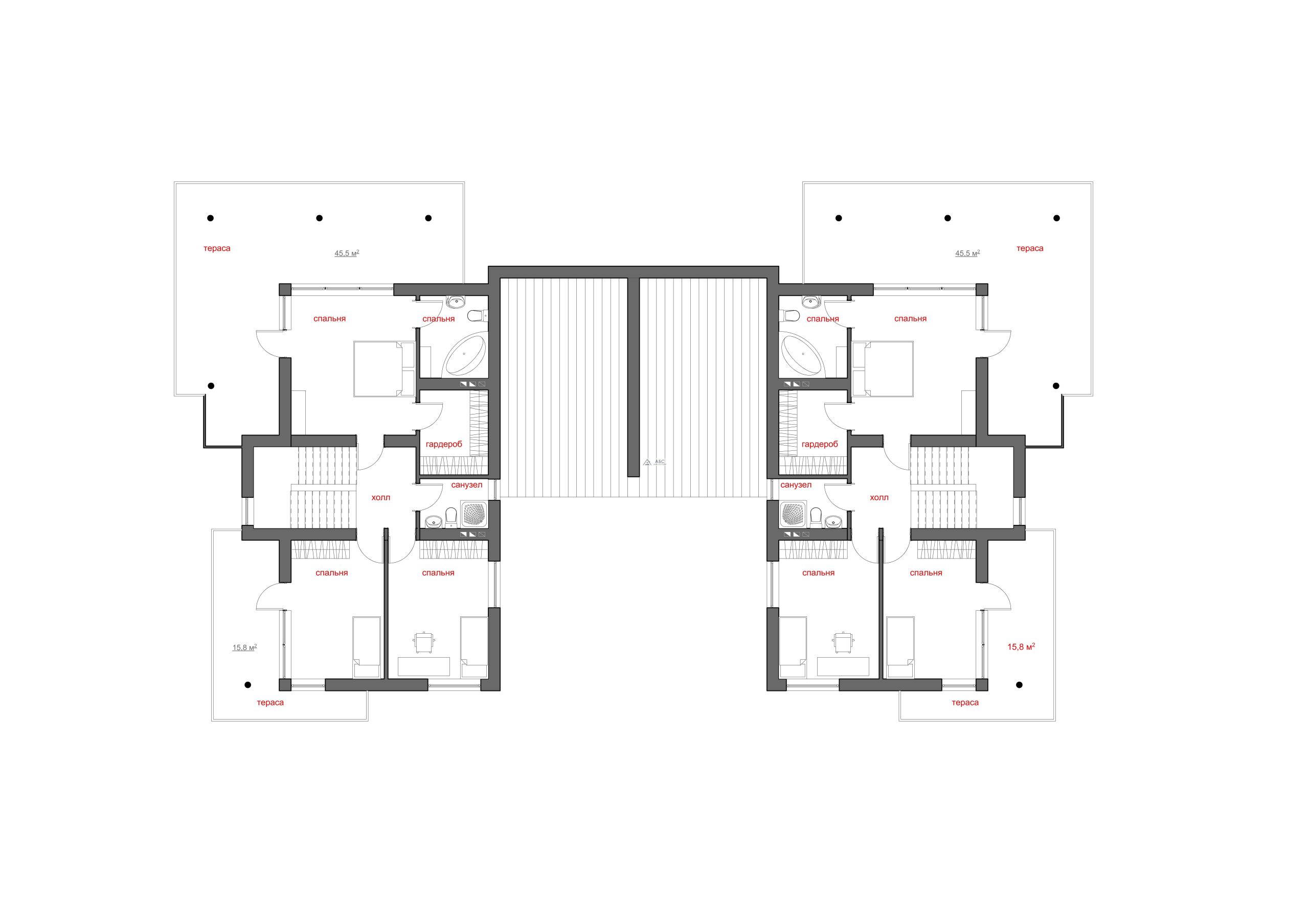 Проект двухэтажного коттеджа «Дзерик-дуо» из газобетона - 4