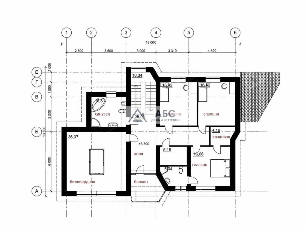 Проект одноэтажного дома «Спокойный» из газобетона - 4