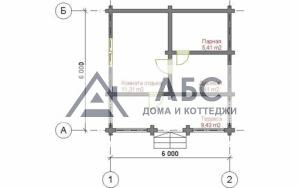 Проект одноэтажной бани «На камешках» из бревна - 3