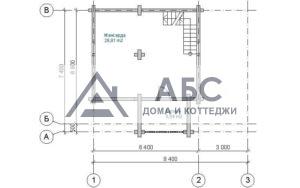 Проект одноэтажной бани «Яшма» из бревна - 4