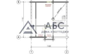 Проект одноэтажной бани «Лекса» из бревна - 4