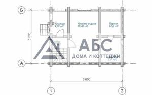 Проект одноэтажной бани «Ракушка» из бревна - 3