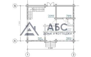 Проект одноэтажной бани «Ливадия» из бревна - 3