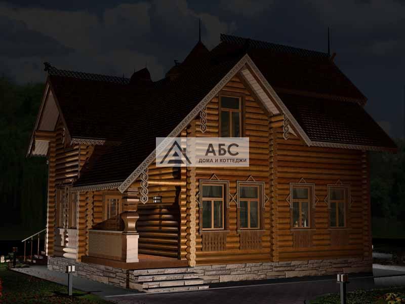 Проект одноэтажной деревянной дачи. Арх. М.А.Кузьмин (1877г.) из бруса - 8