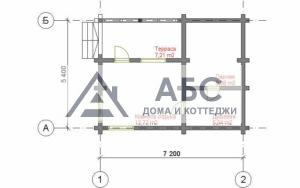 Проект одноэтажной бани «Сварог» из бревна - 3