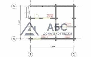 Проект одноэтажной бани «Сварог» из бревна - 3