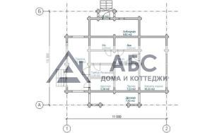 Проект одноэтажной бани «Сангрия» из бревна - 3