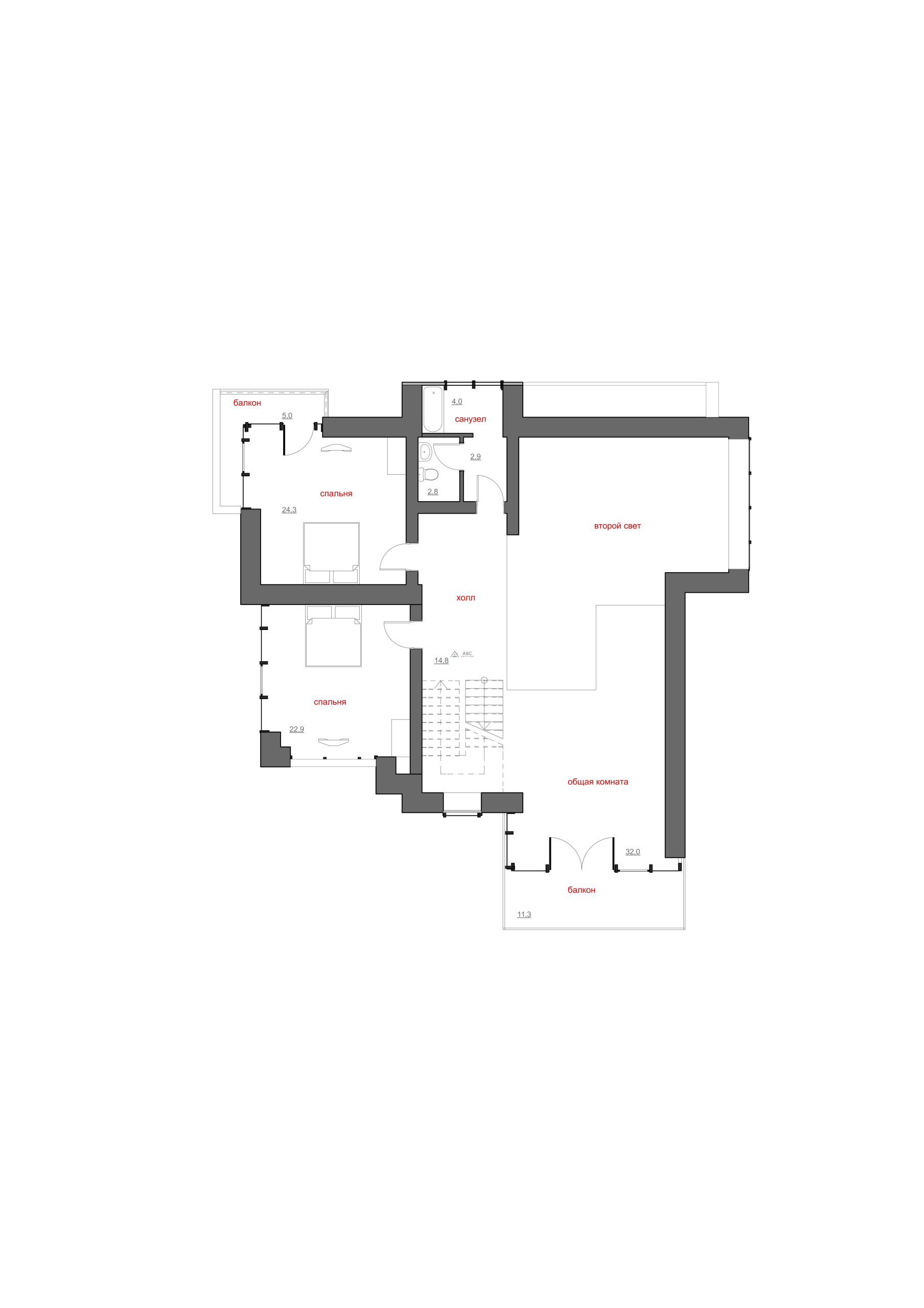 Проект двухэтажного коттеджа «Сильвиус» из газобетона - 4