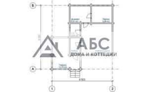 Проект одноэтажной бани «Вечерок» из бревна - 3