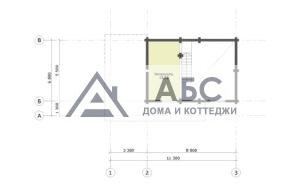 Проект одноэтажной бани «Сакура» из бревна - 4