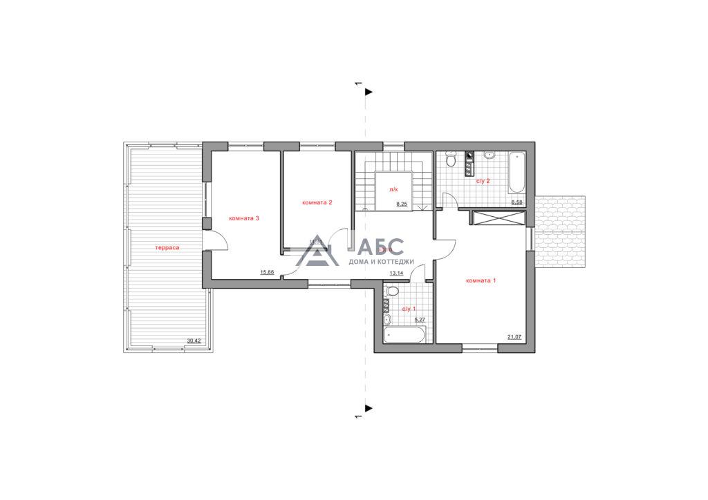 Проект двухэтажного коттеджа «Аэлита» из газобетона - 4