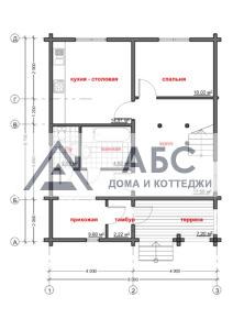 Проект одноэтажного дома «Русич» из бруса - 3