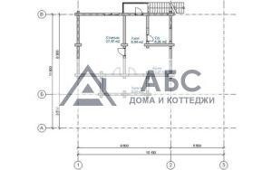 Проект двухэтажной бани «Банный лист» из бревна - 4